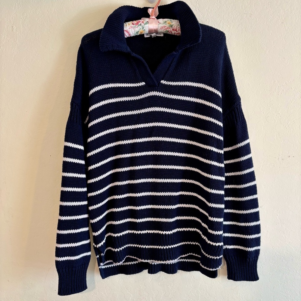 Alex Mill Navy and White Striped Sweater